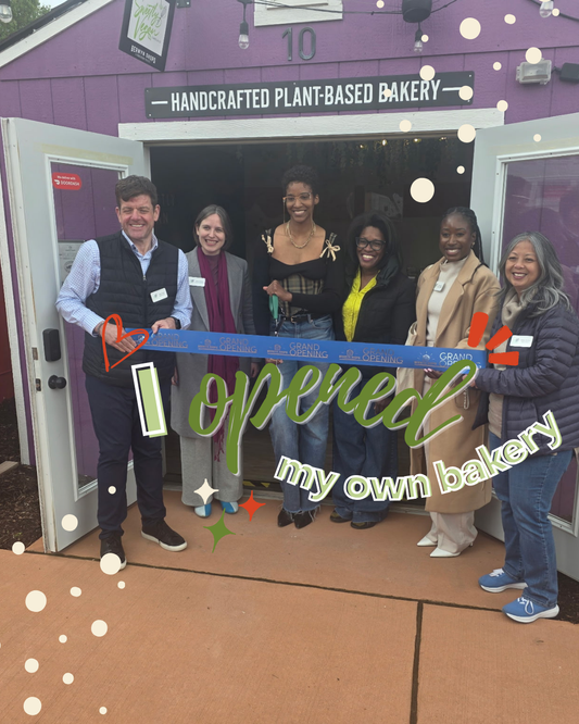 Sweetly Vegan grand opening ribbon cutting at Berwyn Shops